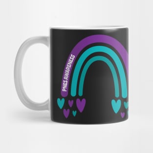 PNES Awareness Rainbow with hearts Mug